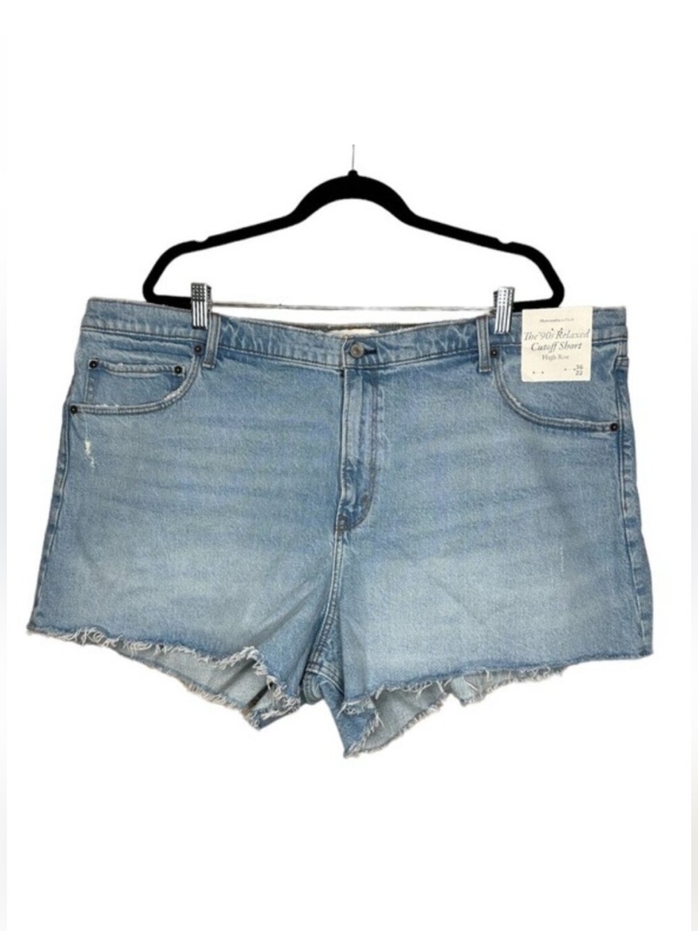 Abercrombie & Fitch 90s Relaxed Cutoff Denim Shorts Size 36/ 22